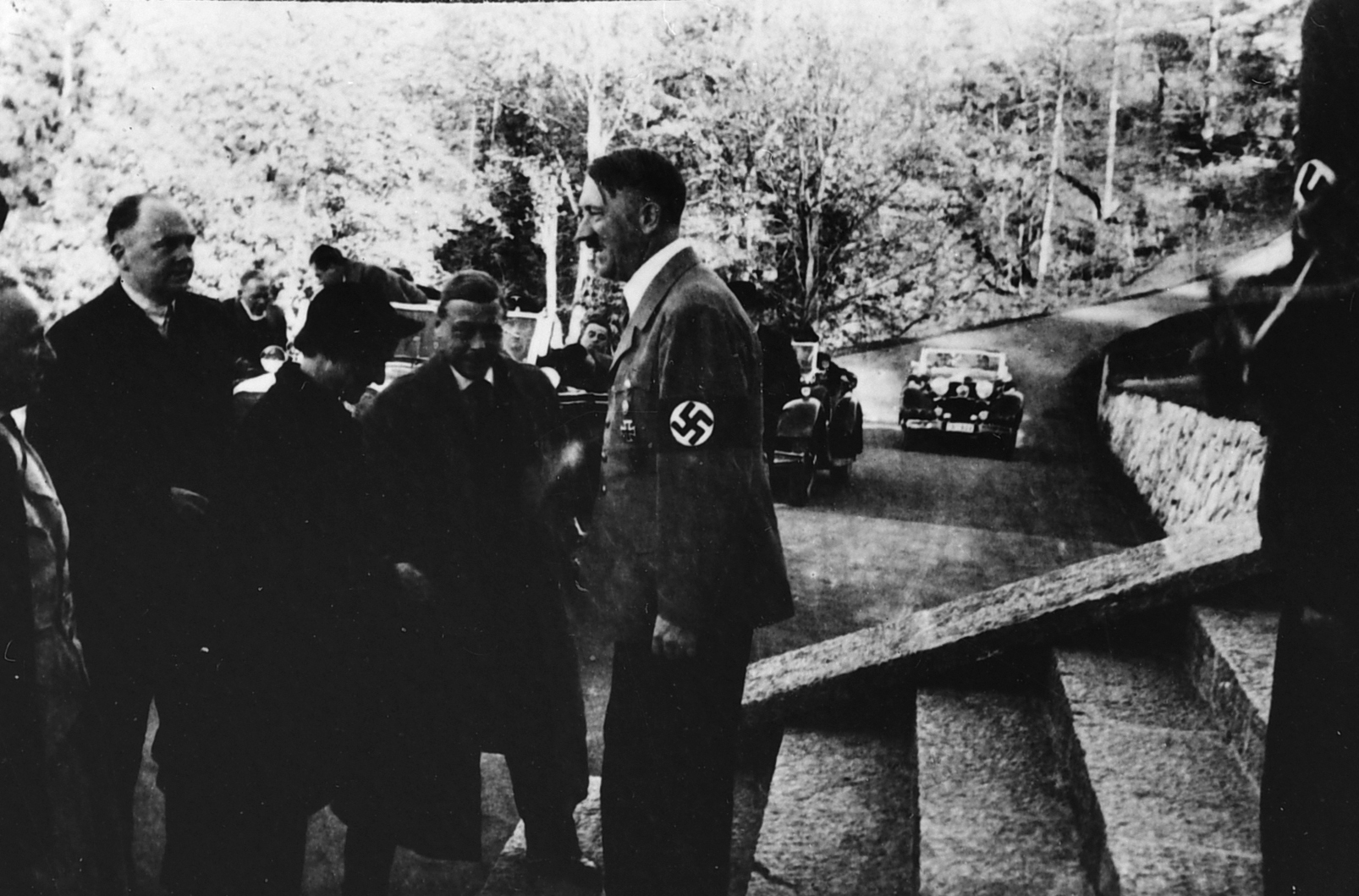 Adolf Hitler welcomes the Duke and Duchess of Windsor at the Berghof